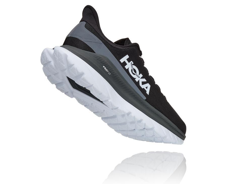 Tenis Hoka One One Hombre Negros/Blancos - Mach 4 - YQJC40526